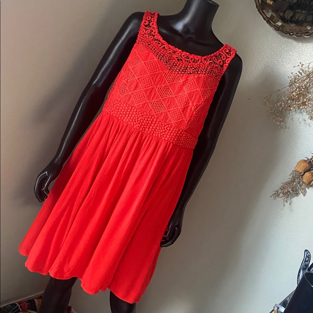 Torrid Vibrant Red Lace Dress